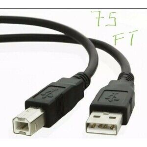 New sealed 75ft long  USB 2.0 (ACTIVE) PLENUM Type A Male to B Male Cable  Black